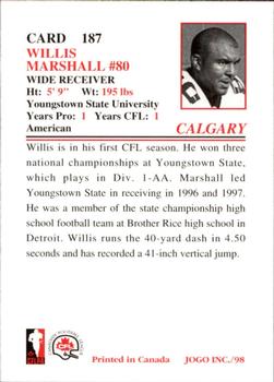 1998 JOGO #187 Willis Marshall Back