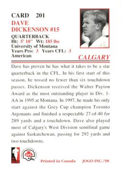 1998 JOGO #201 Dave Dickenson Back