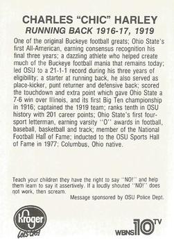 1988 Kroger Ohio State Buckeyes #NNO Chic Harley Back