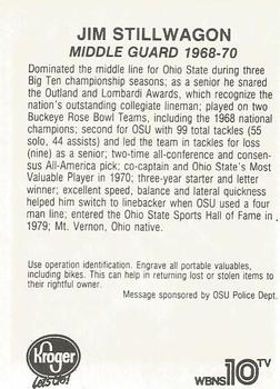 1988 Kroger Ohio State Buckeyes #NNO Jim Stillwagon Back