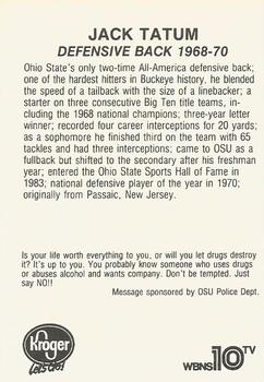 1988 Kroger Ohio State Buckeyes #NNO Jack Tatum Back