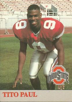 1992 Ohio State Buckeyes #6 Tito Paul Front
