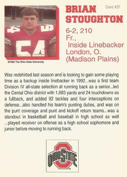 1992 Ohio State Buckeyes #37 Brian Stoughton Back