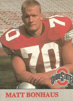 1992 Ohio State Buckeyes #53 Matt Bonhaus Front