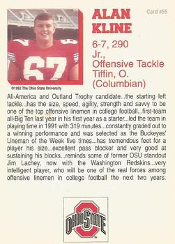1992 Ohio State Buckeyes #55 Alan Kline Back