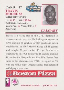 1999 JOGO Boston Pizza #17 Travis Moore Back