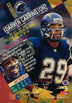 1994 Stadium Club - Super Bowl XXIX Embossed #12 Darren Carrington Back