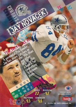 1994 Stadium Club - Super Bowl XXIX Embossed #52 Jay Novacek Back