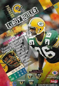 1994 Stadium Club - Super Bowl XXIX Embossed #63 LeRoy Butler Back