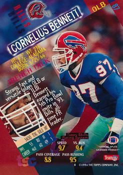 1994 Stadium Club - Super Bowl XXIX Embossed #87 Cornelius Bennett Back