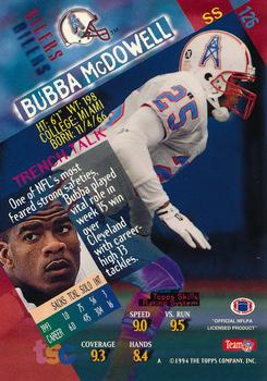 1994 Stadium Club - Super Bowl XXIX Embossed #126 Bubba McDowell Back