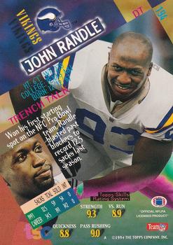 1994 Stadium Club - Super Bowl XXIX Embossed #194 John Randle Back