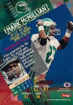 1994 Stadium Club - Super Bowl XXIX Embossed #198 Mark McMillian Back