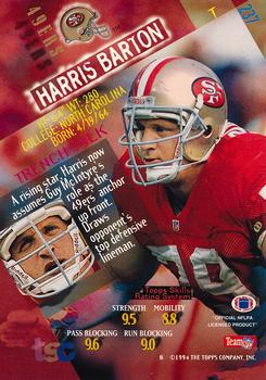 1994 Stadium Club - Super Bowl XXIX Embossed #237 Harris Barton Back