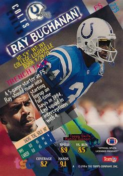 1994 Stadium Club - Super Bowl XXIX Embossed #239 Ray Buchanan Back
