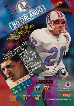 1994 Stadium Club - Super Bowl XXIX Embossed #259 Bo Orlando Back