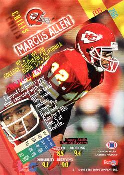 1994 Stadium Club - Super Bowl XXIX Embossed #260 Marcus Allen Back