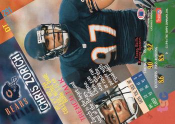 1994 Stadium Club - Super Bowl XXIX Embossed #291 Chris Zorich Back