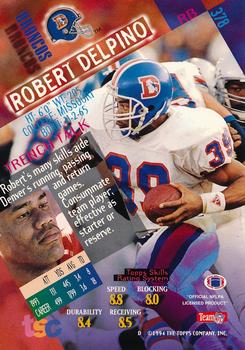 1994 Stadium Club - Super Bowl XXIX Embossed #378 Robert Delpino Back