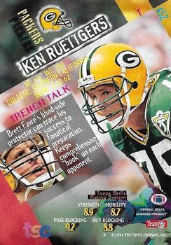 1994 Stadium Club - Super Bowl XXIX Embossed #452 Ken Ruettgers Back