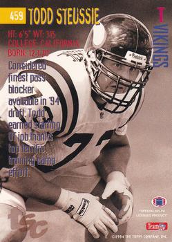 1994 Stadium Club - Super Bowl XXIX Embossed #459 Todd Steussie Back
