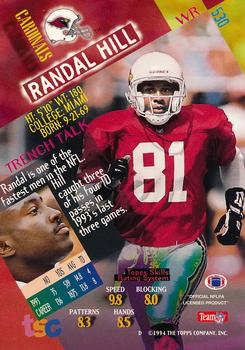 1994 Stadium Club - Super Bowl XXIX Embossed #530 Randal Hill Back