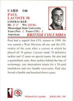 2000 JOGO #146 Paul Lacoste Back
