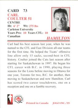 1999 JOGO #73 Carl Coulter Back