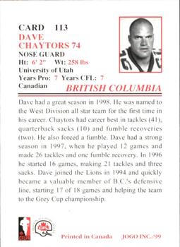 1999 JOGO #113 Dave Chaytors Back