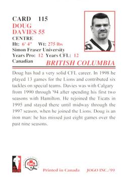 1999 JOGO #115 Doug Davies Back