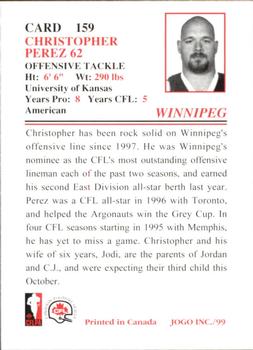 1999 JOGO #159 Chris Perez Back
