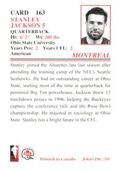 1999 JOGO #163 Stanley Jackson Back
