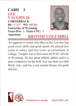 2001 JOGO #3 Lee Vaughn Back