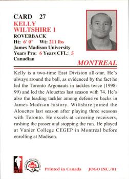 2001 JOGO #27 Kelly Wiltshire Back