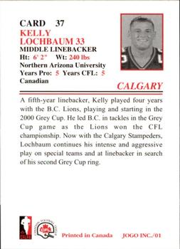2001 JOGO #37 Kelly Lochbaum Back