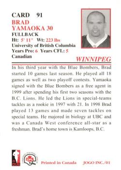 2001 JOGO #91 Brad Yamaoka Back