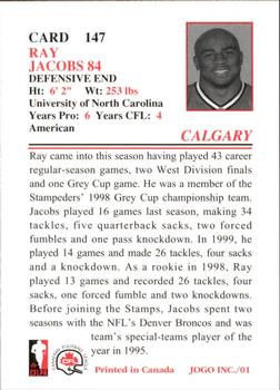 2001 JOGO #147 Ray Jacobs Back
