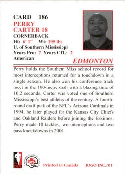 2001 JOGO #186 Perry Carter Back