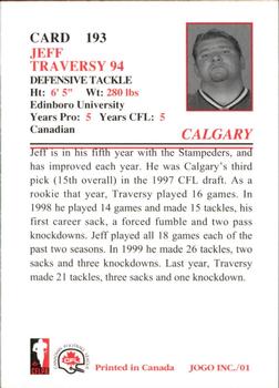 2001 JOGO #193 Jeff Traversy Back