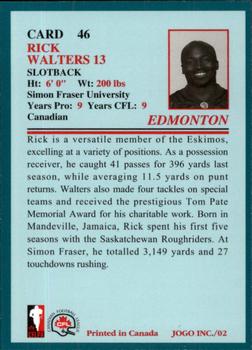 2002 JOGO #46 Rick Walters Back