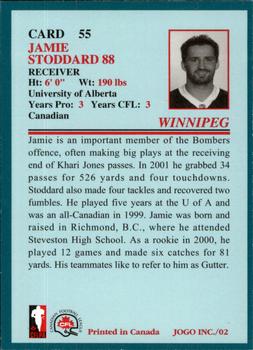2002 JOGO #55 Jamie Stoddard Back