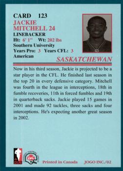 2002 JOGO #123 Jackie Mitchell Back