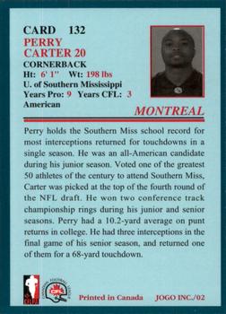 2002 JOGO #132 Perry Carter Back