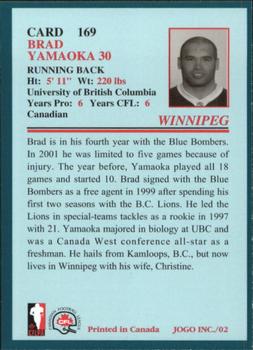 2002 JOGO #169 Brad Yamaoka Back