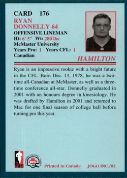 2002 JOGO #176 Ryan Donnelly Back