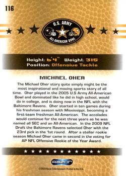 2010 Razor US Army All-American Bowl #116 Michael Oher Back