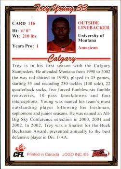 2005 JOGO #116 Trey Young Back