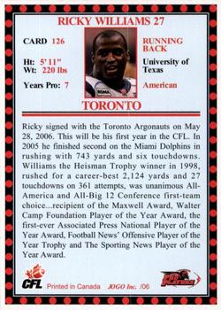 2006 JOGO #126 Ricky Williams Back