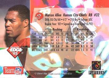 1995 Collector's Edge - 22K Gold Unnumbered #90 Marcus Allen Back