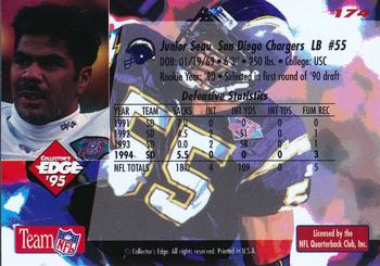 1995 Collector's Edge - 22K Gold Unnumbered #174 Junior Seau Back